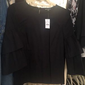 J.Crew Mercantile Black Bell Sleeve Top NWT